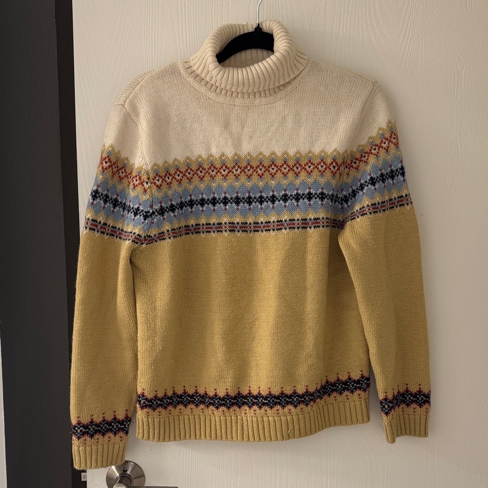 Vintage CC Hughes Cream and Tan Sweater